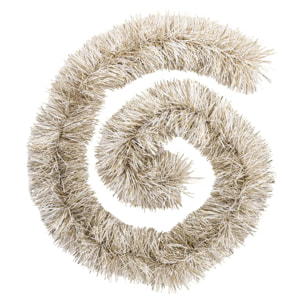 Guirlande de noël "Boa" brin fin or et blanc 150x8x2m