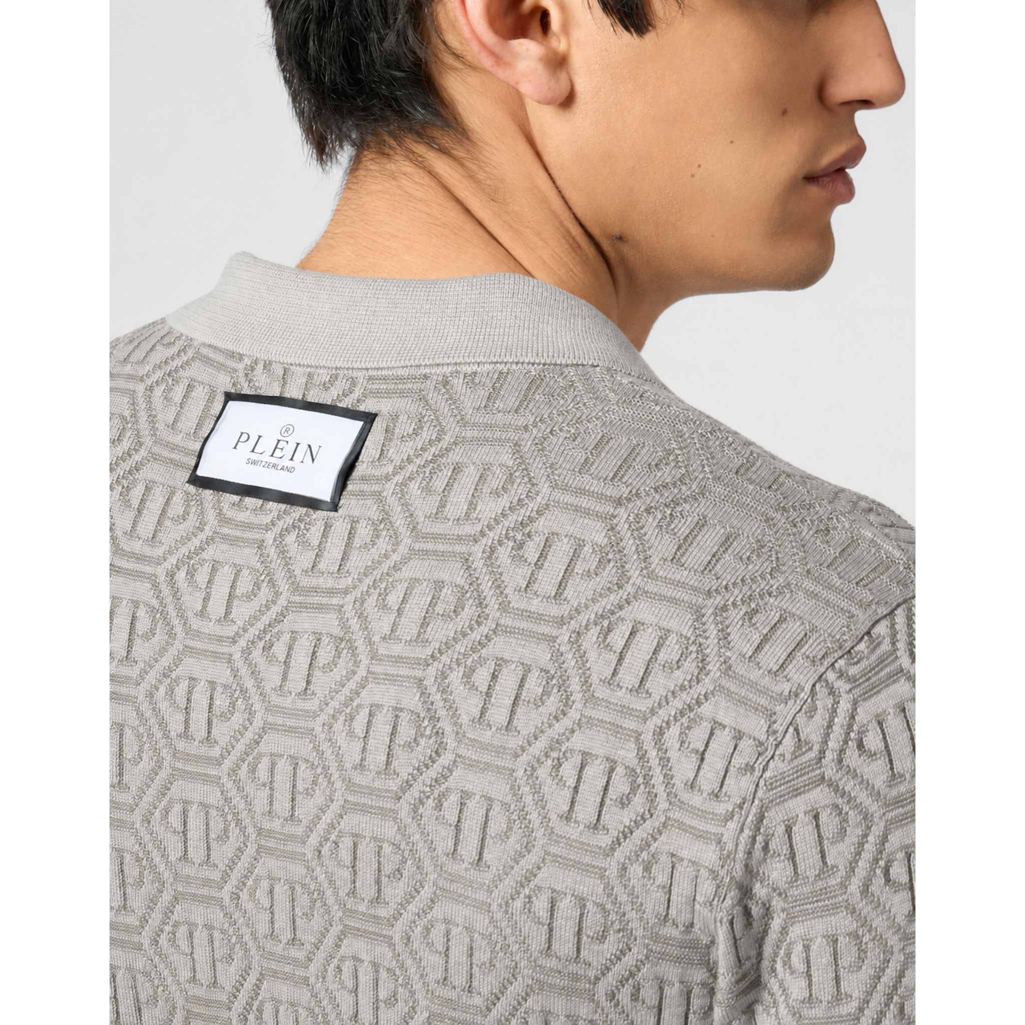 PHILIPP PLEIN Pullover dolcevita a maniche corte MONOGRAM