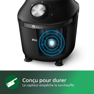 Blender PHILIPS HR2291/01 Blender mixeur noir Série 3000 2L, 600W