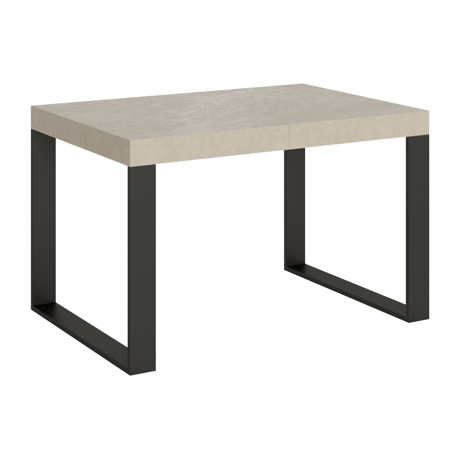 Table extensible 90x140/244 cm Tecno cachemire pieds anthracite