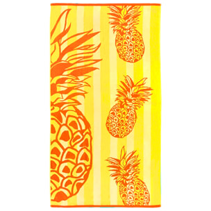 Serviette de plage L éponge velours Jacquard - Ananys - 400g/m²