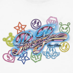 PHILIPP PLEIN T-shirt Round Neck SS Strass Smile