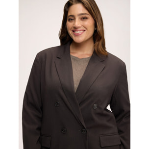 Fiorella Rubino - Blazer doppiopetto strutturata - Marrone
