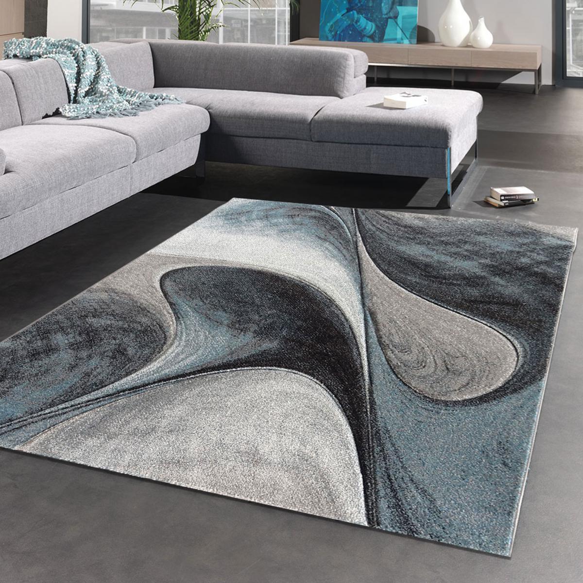 Tapis moderne Tavo avec motif de gouttes d'eau