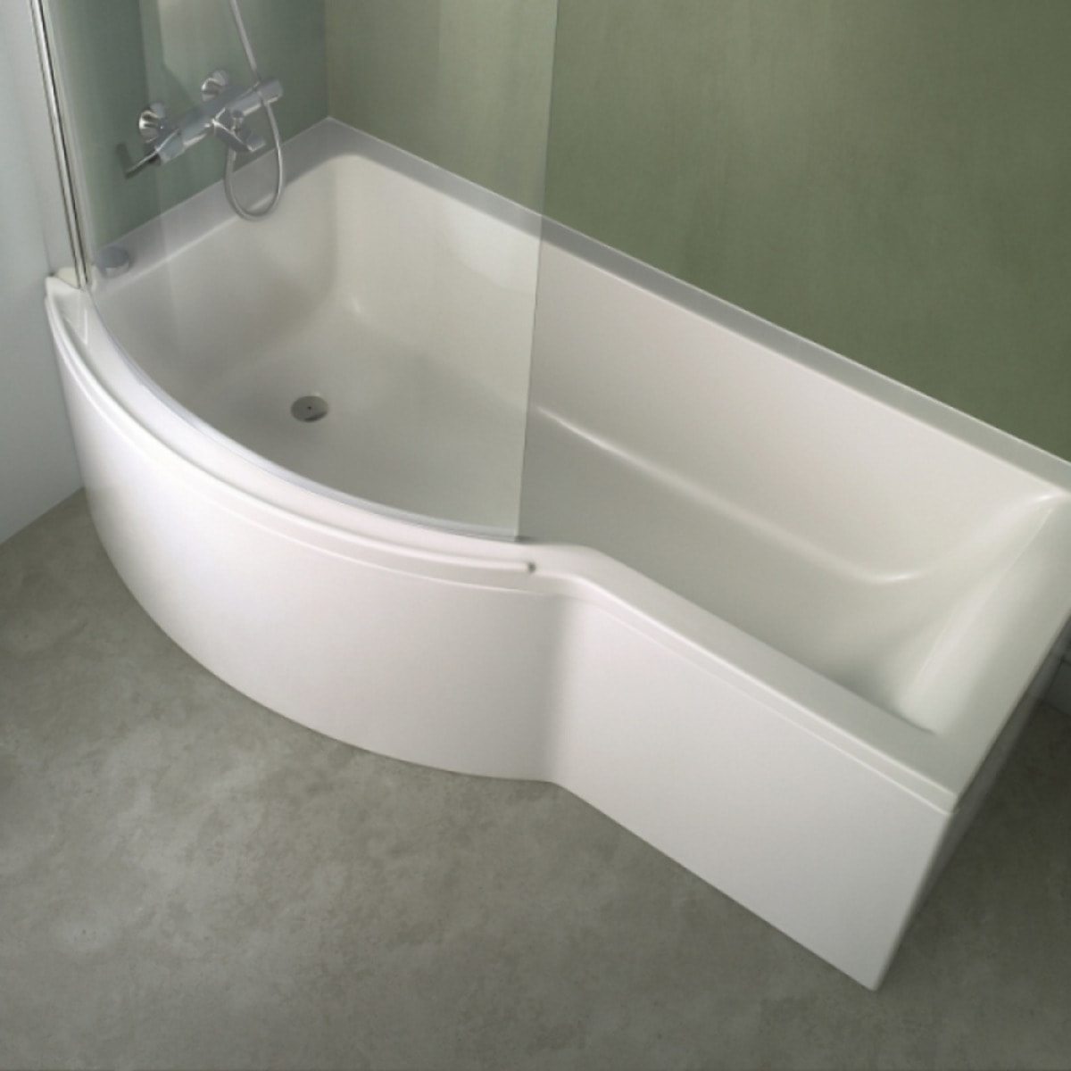 Baignoire Connect air 170 X 80 avec Pare Bain asymétrique gauche
