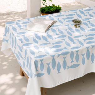 Nappe anti-taches NERINA BLEU - en 100 % coton