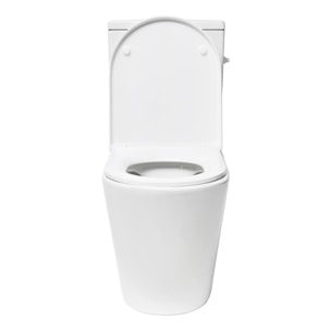 Project Combi WC à poser sans bride en céramique avec abattant SoftClose, blanc (SATPRO31)