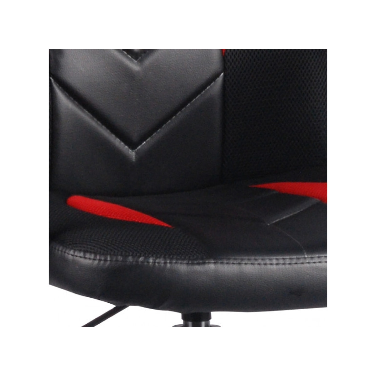 Fauteuil de bureau avec roulettes en simili noir et rouge avec accoudoirs - NEO