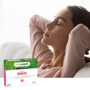 OLIOSEPTIL - Gélules Bronches - Complexe d'huiles essentielles pures - Gélules végétales L-Vcaps - Dès 15 Ans - Aide à dégager les bronches et assainir les voies respiratoires