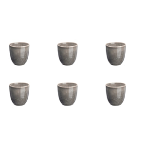 Tasse STELLAR 15cl - 6 pièces - Gris béton