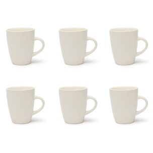 Set 6 Mug Excelsa – Fashion White, Ceramica Bianco