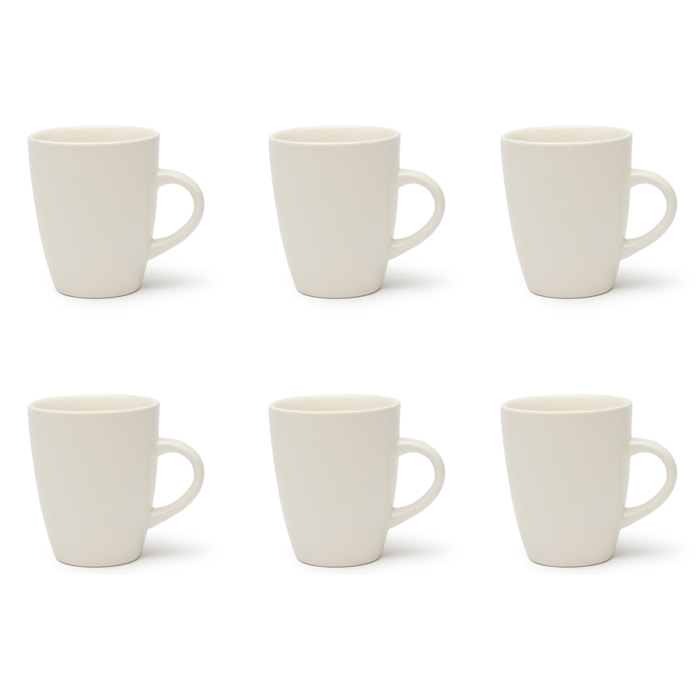 Set 6 Mug Excelsa – Fashion White, Ceramica Bianco