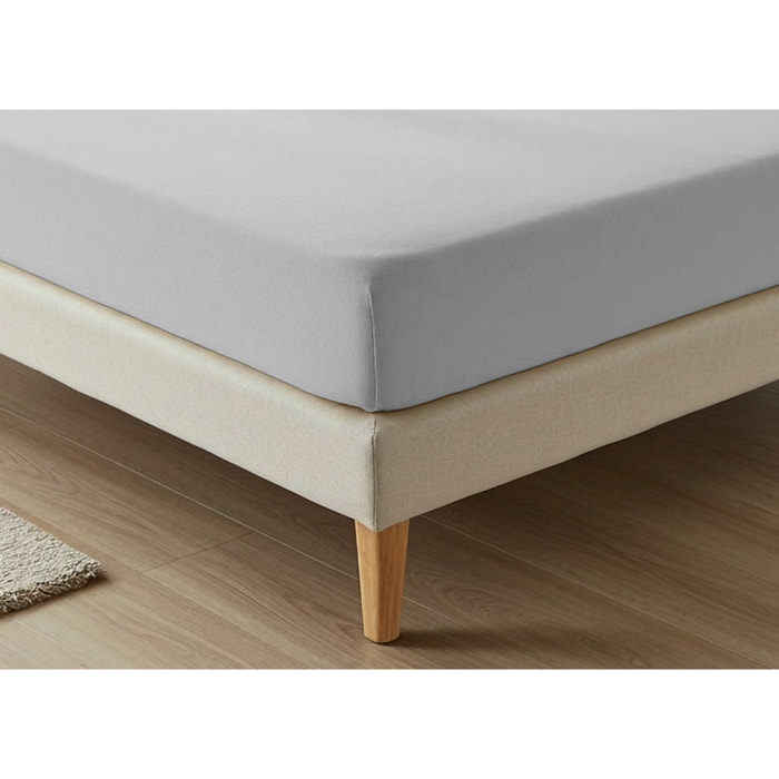 Lenzuolo Sotto Con Angoli No Stiro Tinta Unita Francesca Grigio