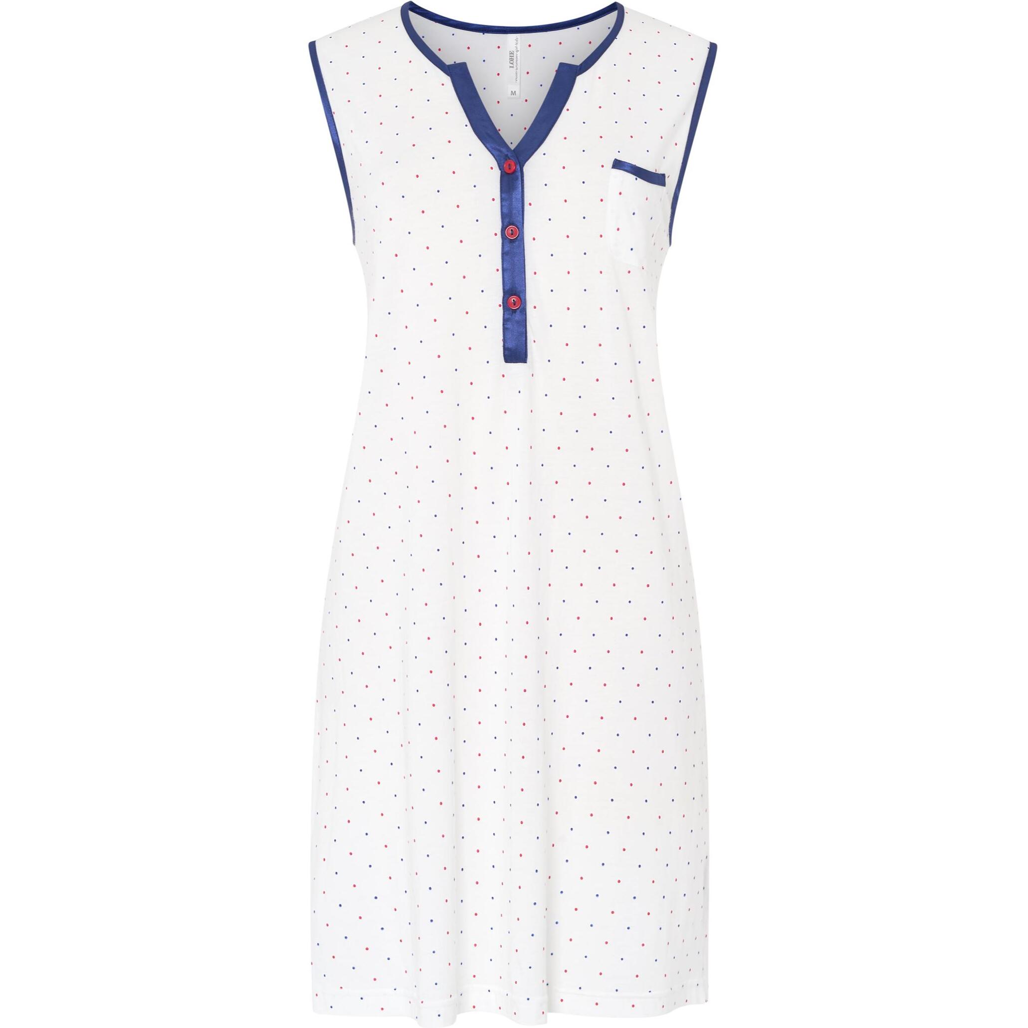 Camisón corto mujer topitos sin mangas ligero