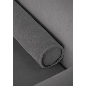 Felix - module d'assise droit en tissu texturé - Gris foncé