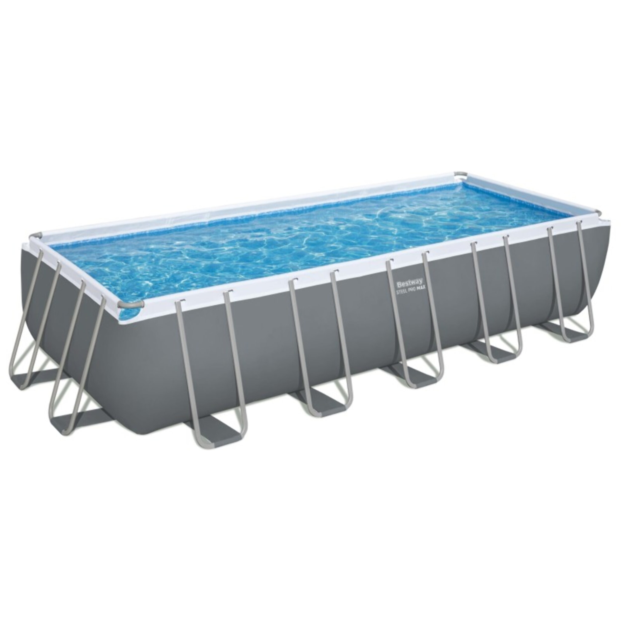 Bestway Piscine hors sol tubulaire rectangulaire Bestway Steel Pro Max 640 x 274 x 132 cm gris