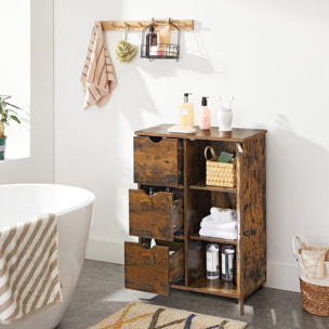 Mobiletto Bagno Oskar in Legno Rovere Rustico