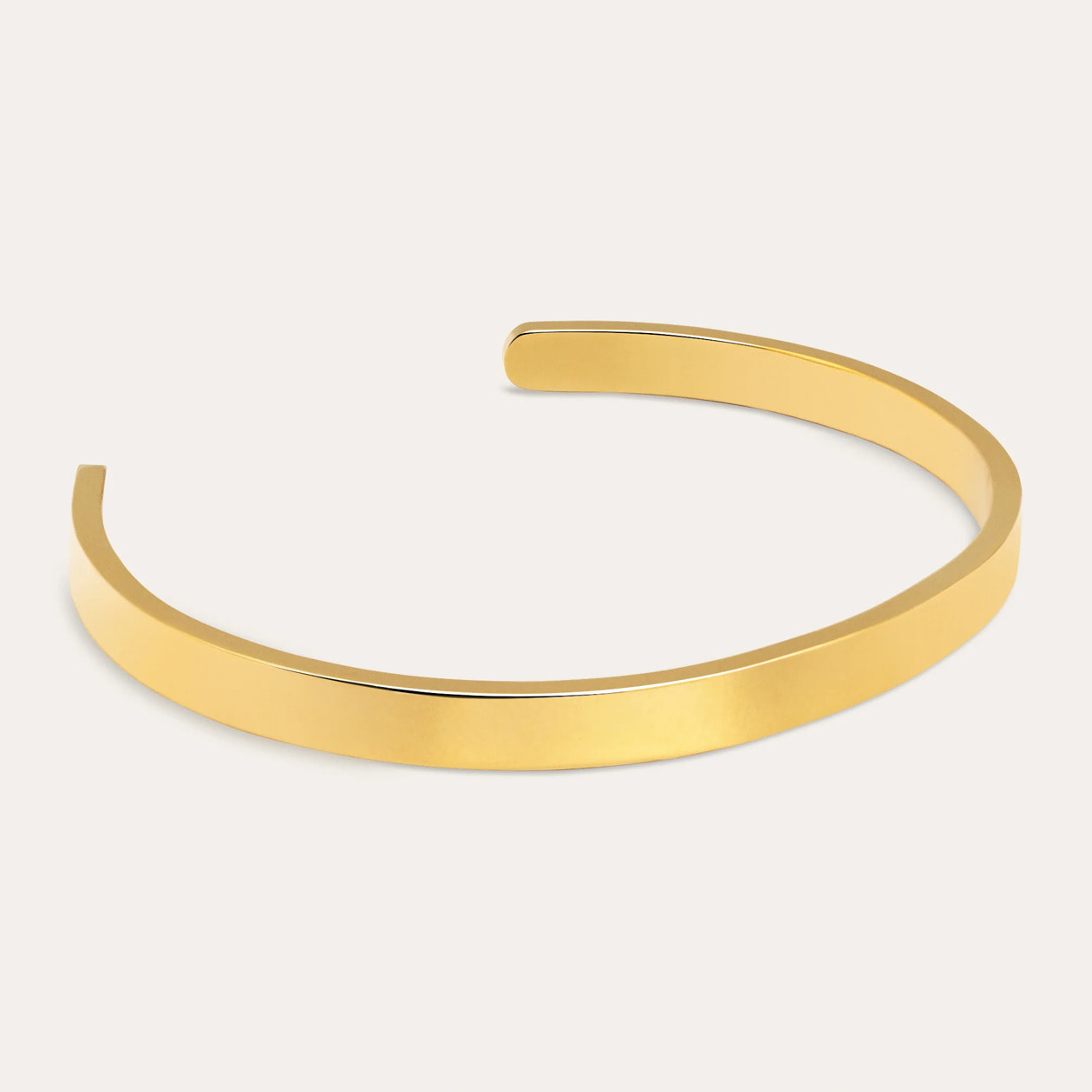 Brazalete Plate Acero Baño Oro