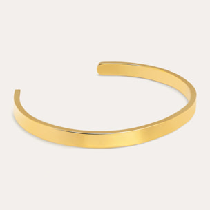 Brazalete Plate Acero Baño Oro