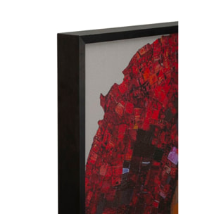 STAMPA C/LED SU TELA AFRO CM 60X3,5X90 (APPLICAZIONE 3D ACRILICO)