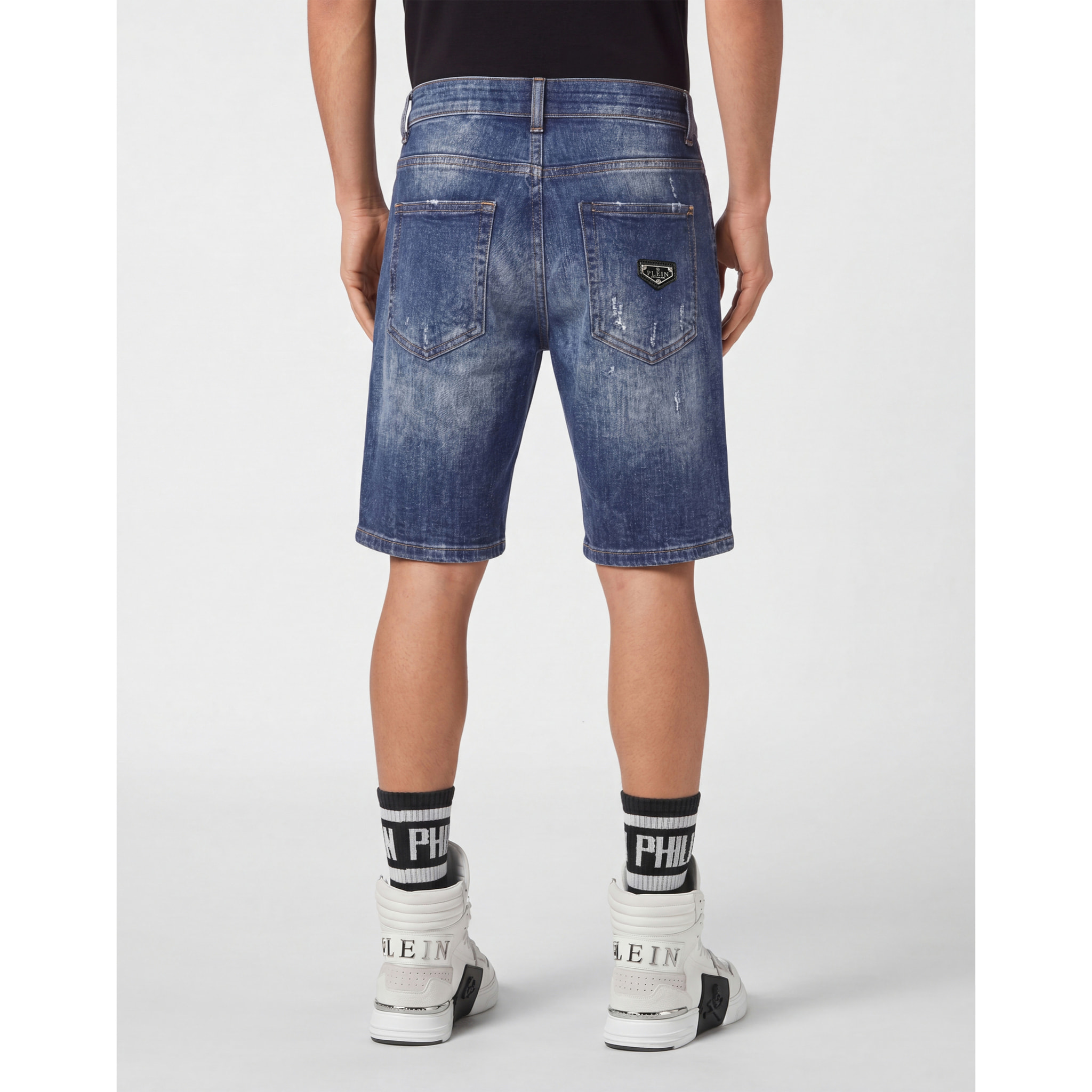 PHILIPP PLEIN Pantaloncini in denim Fermentera BASIC