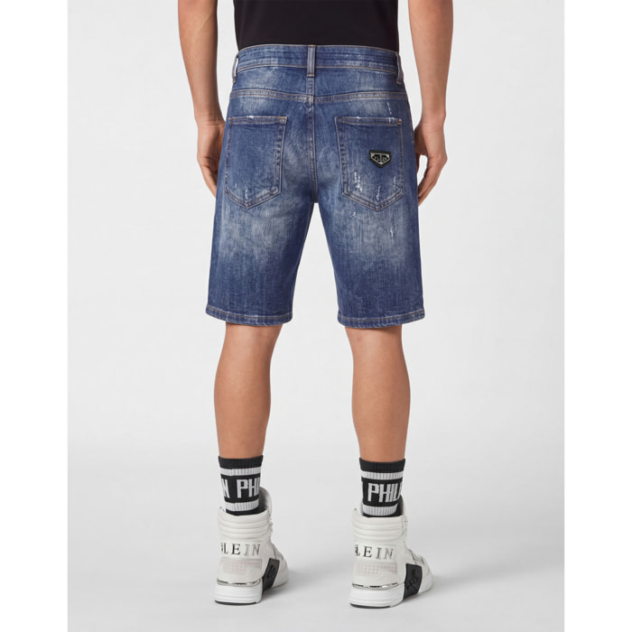 PHILIPP PLEIN Pantaloncini in denim Fermentera BASIC