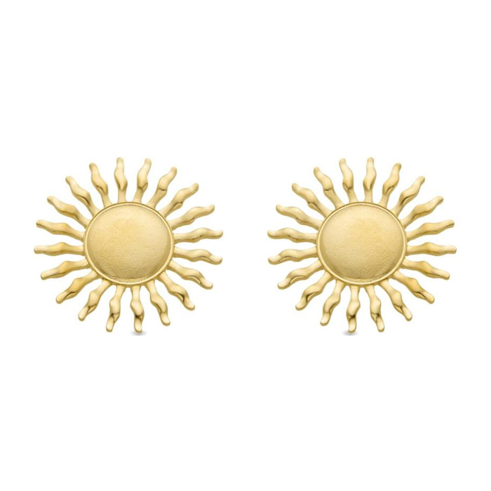 Pendientes Lux by Lux acabadoss en oro amarillo 18K