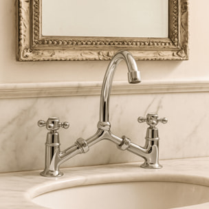 Mélangeur à pont PAINI Tiffany Chromé lavabo ou cuisine