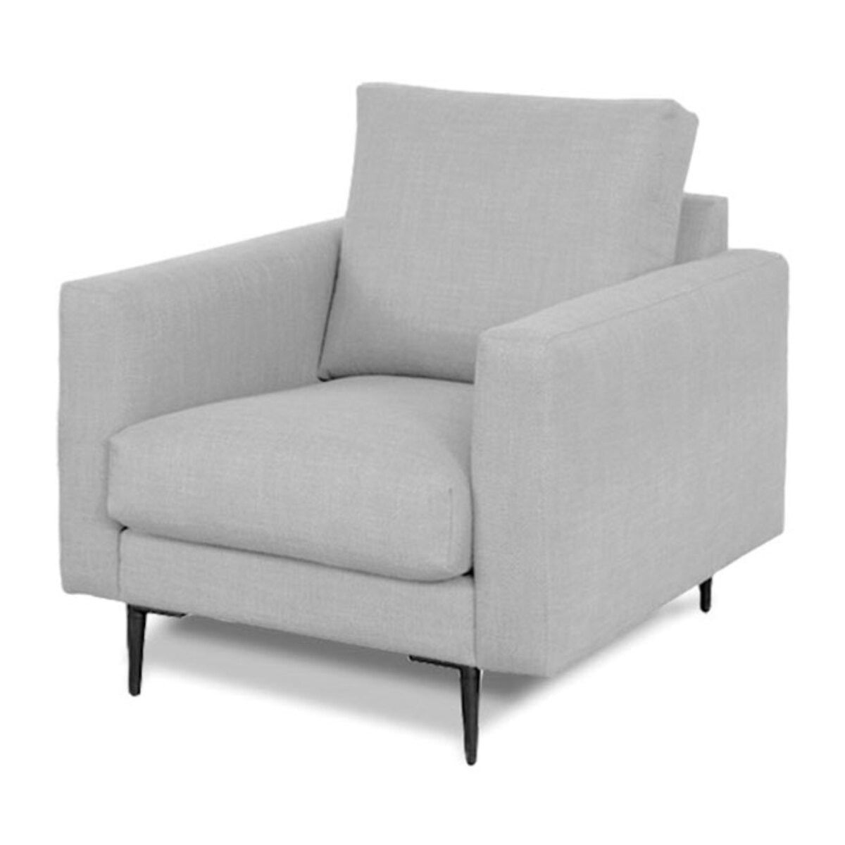 Fauteuil Caruso Tissu Gris clair - 1 Place