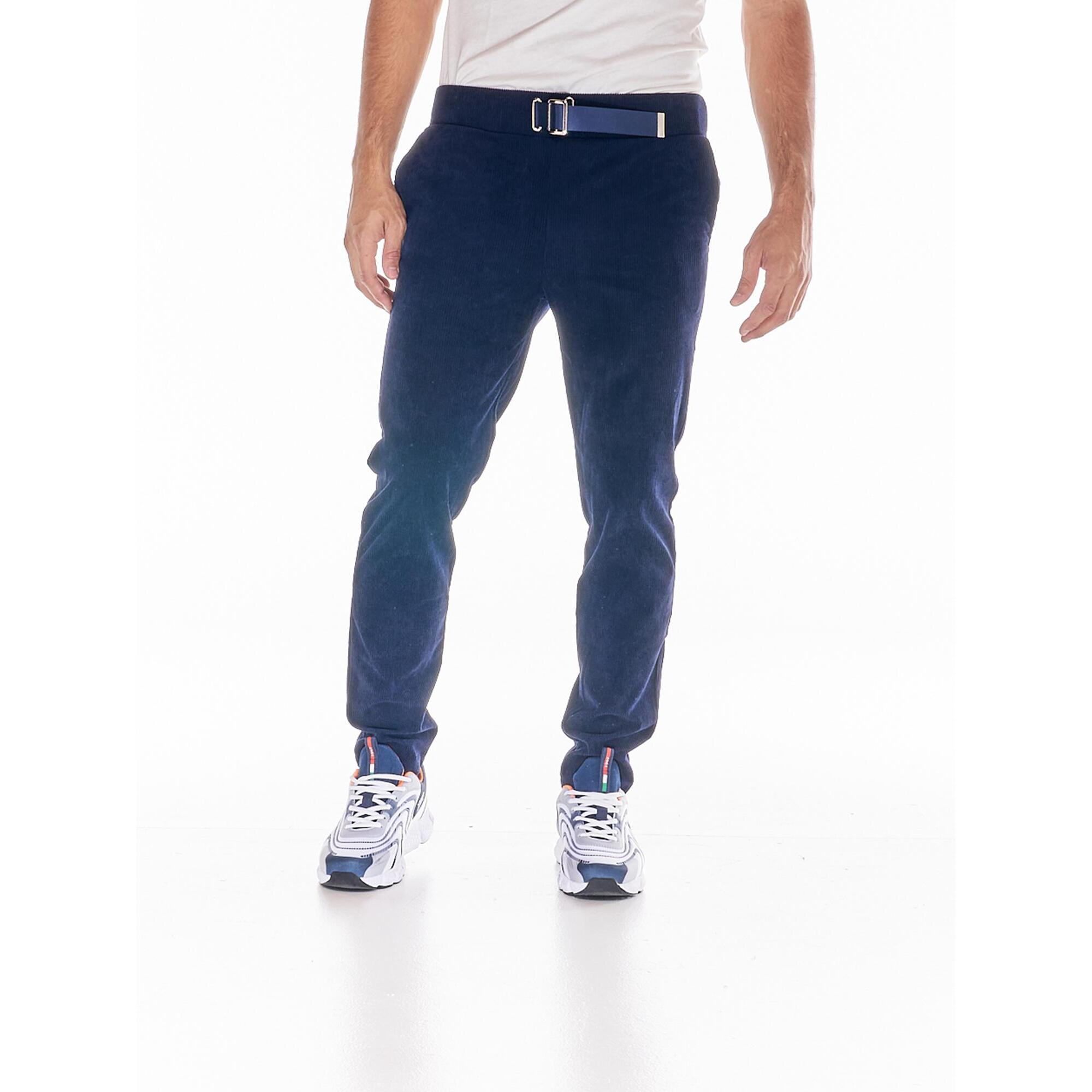 Pantalón de pana para hombre con cinturón, Leone 1947 Soft Basic