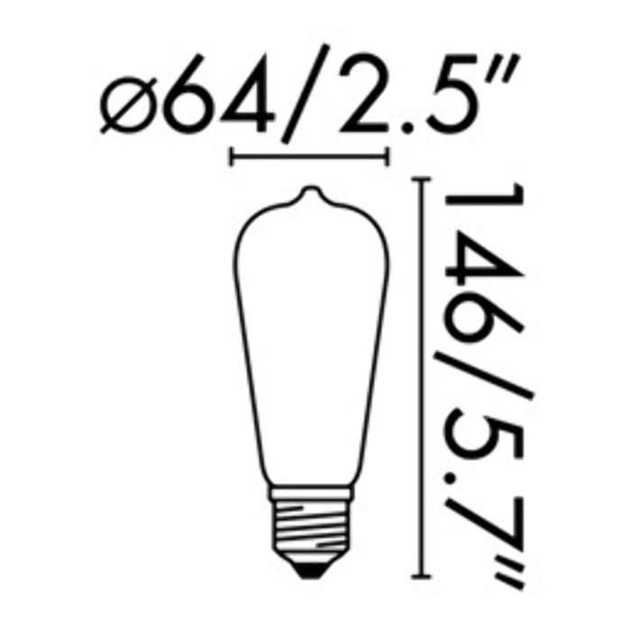 Bombilla PEBETERO FILAMENTO LED E27 4W 2700K