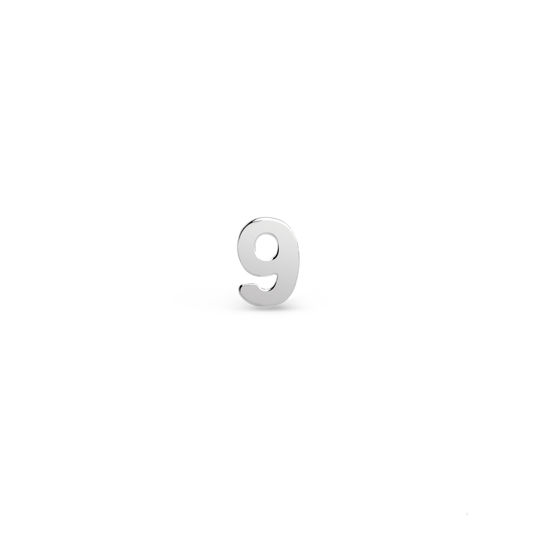 Pendiente Suelto Number Plata