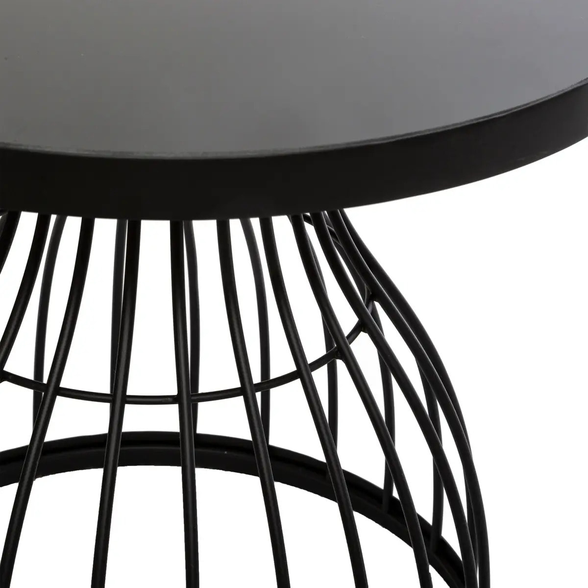 Table d'appoint "Kushi" noir D55cm