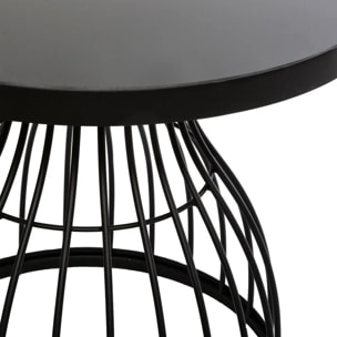Table d'appoint "Kushi" noir D55cm