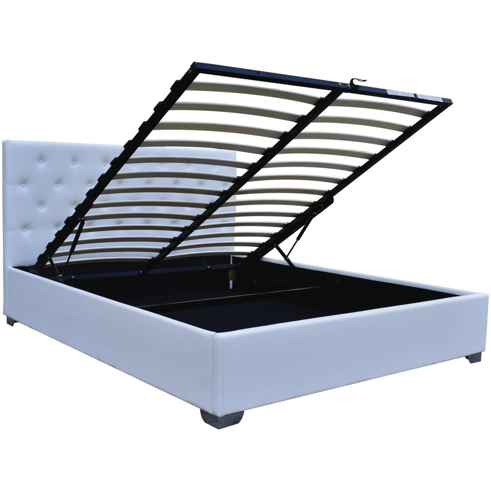 Lit double avec coffre "Tino" - 160 × 200 cm - Blanc