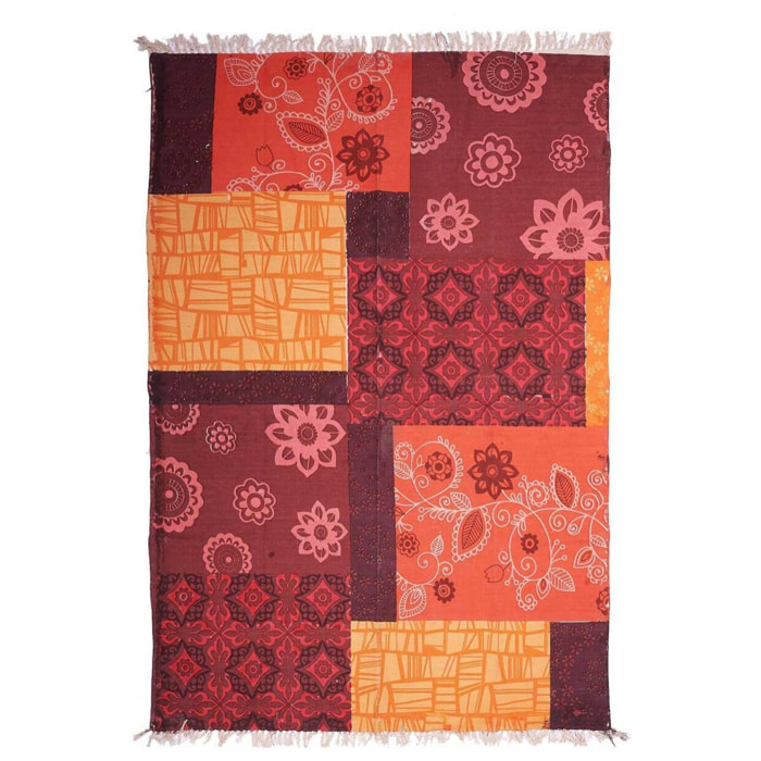 Tapis artisanal  Kilim sans velours ROHO motif ethnique