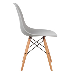Sedia design modello Ester: set da 4 sedie grigie