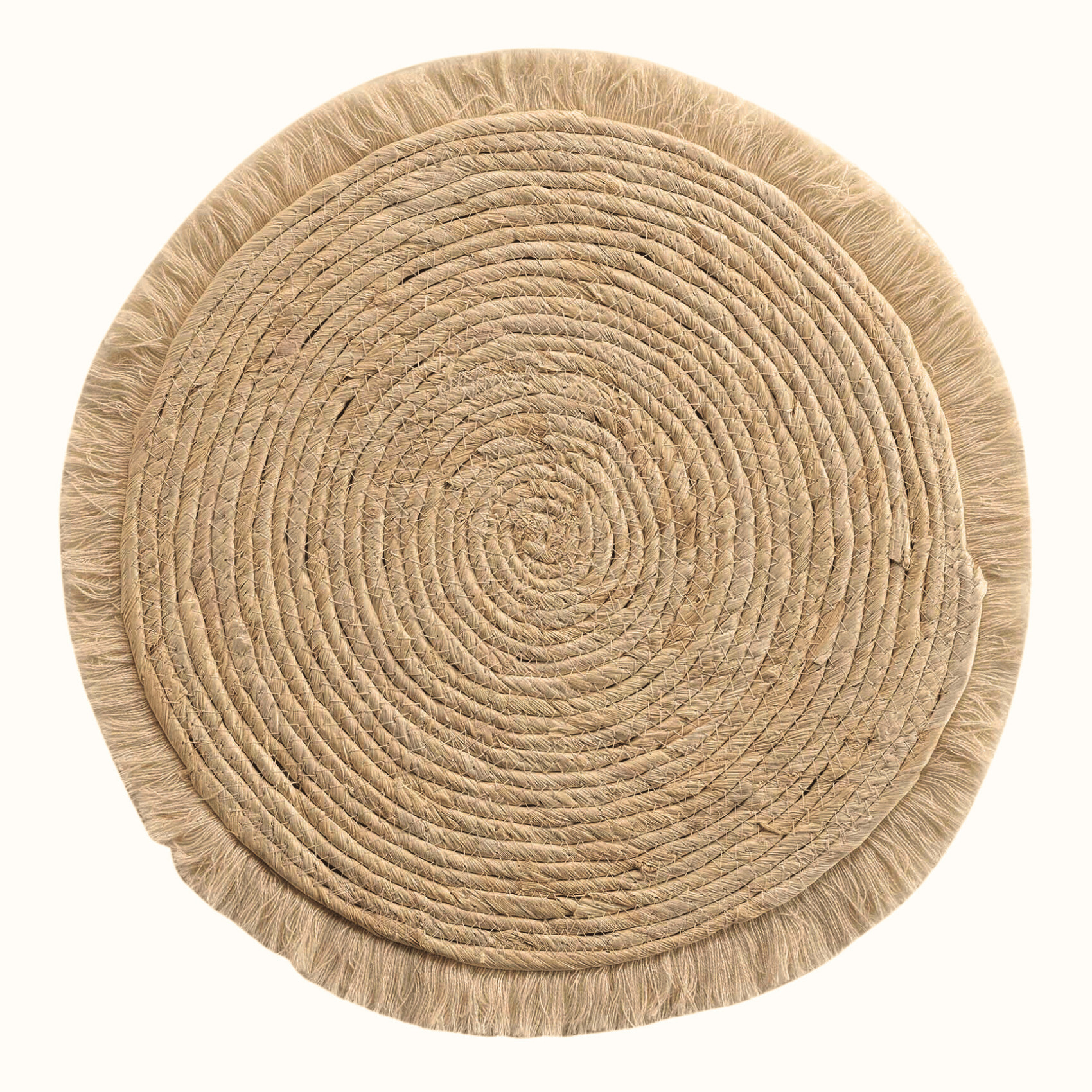 Set de table frangé en jonc - Naturel