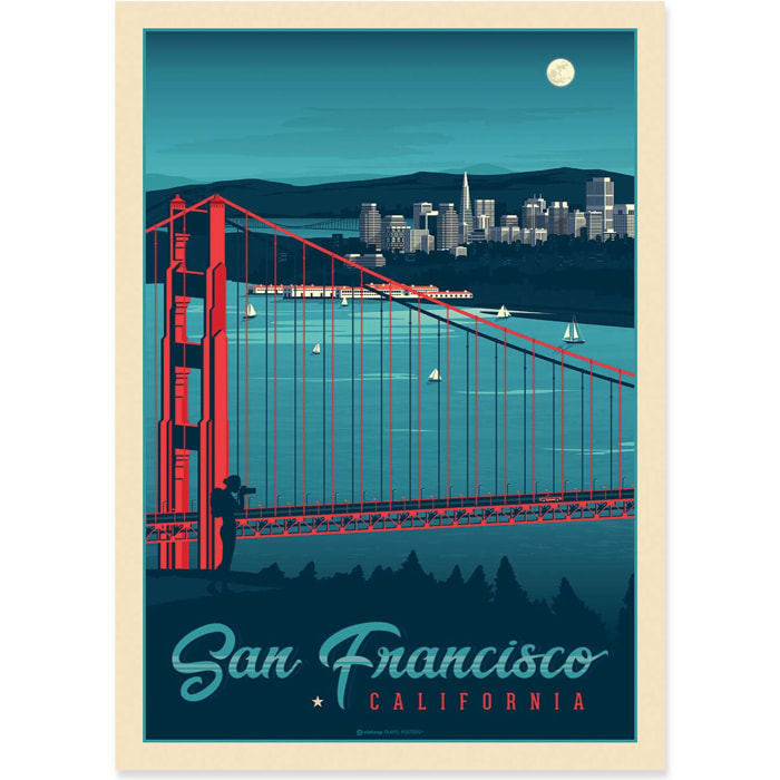 Affiche - San Francisco - Olahoop Travel Posters