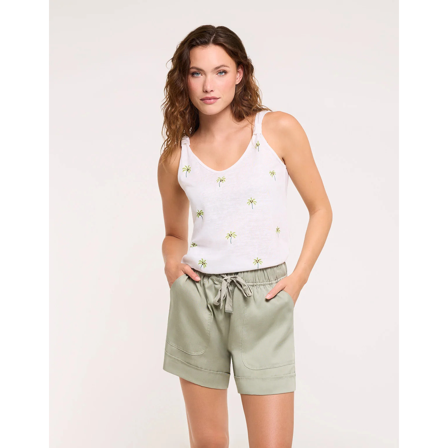 Camiseta Tirantes Palmeritas Verdes - Palmey