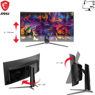 Ecran PC Gamer MSI MAG 341CQP 34" QD-OLED UWQHD 280 Hz HDR HDMI 2.1