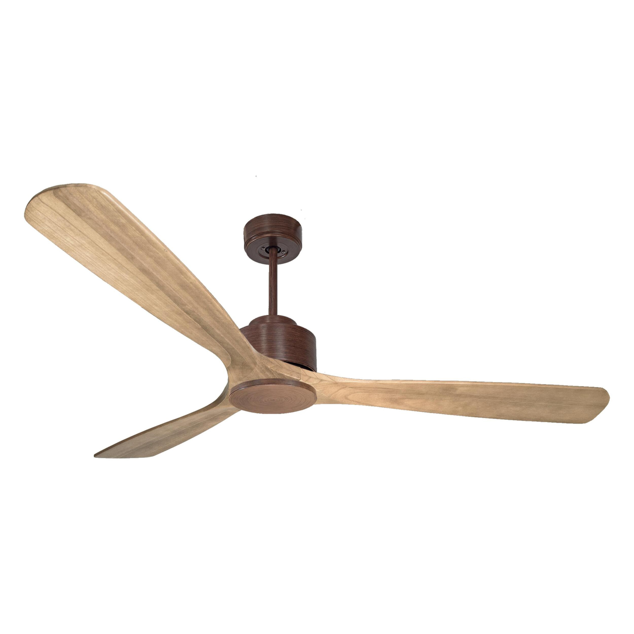 Ventilateur de plafond Réversible  Thermostat Wifi Moteur à courant continu Toits en pente Télécommande Hypersilence Mémoire Shopify Vendible (AUTOMATIQUE) 40   W brun