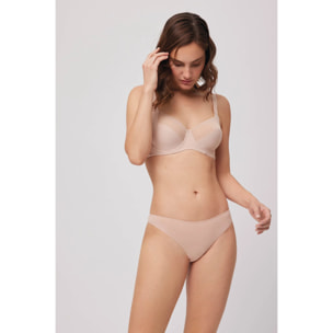 Mini slip in cotone beige