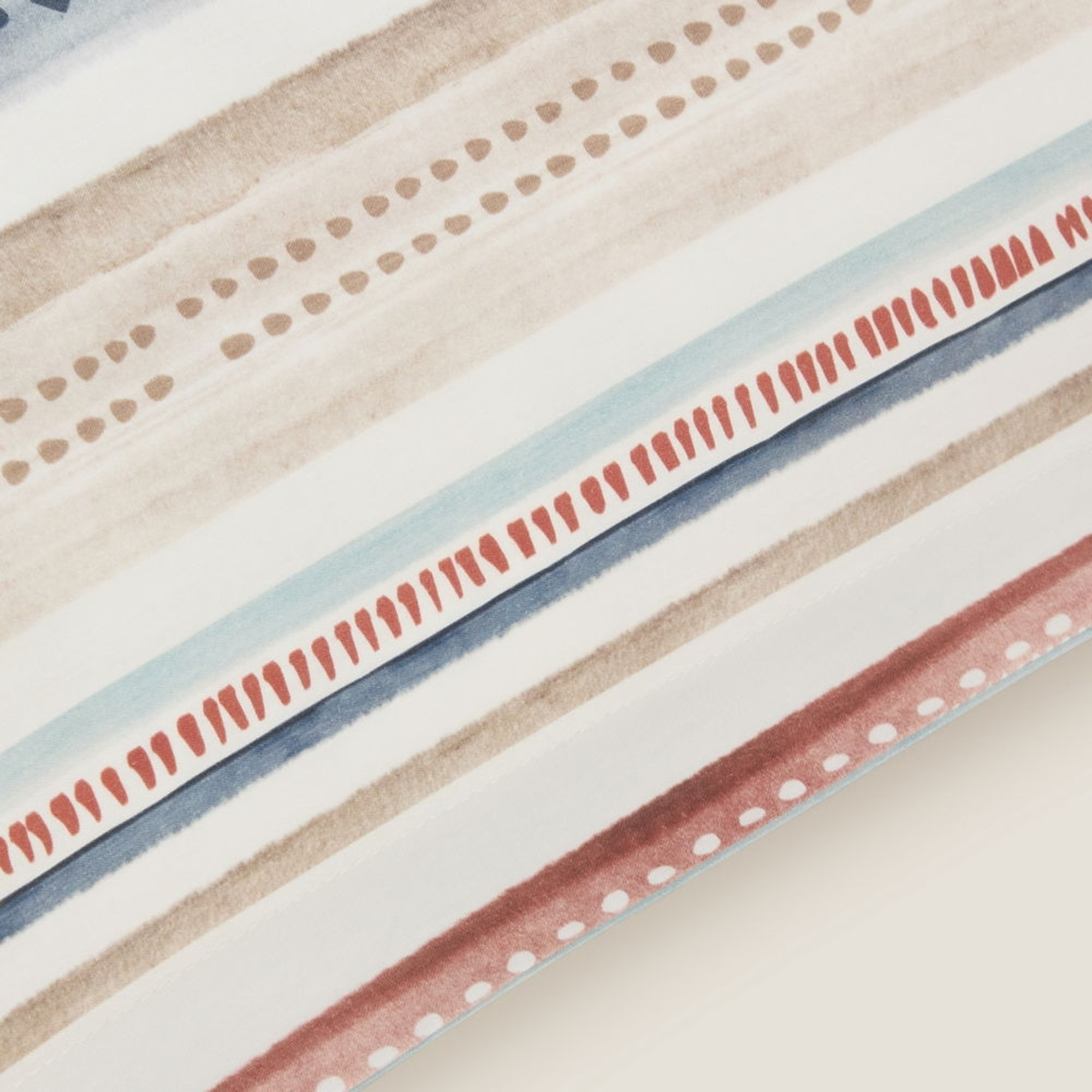 Funda cojín rayas multicolor Onray color azul 100% Algodón percal