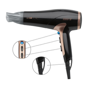 Séche-cheveux 2200W Clatronic HT 3661 Noir/cuivre