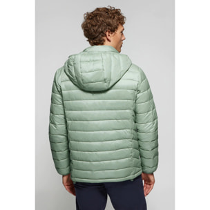 Chaqueta Charles ultralight verde jade con capucha y logotipo Polo Club