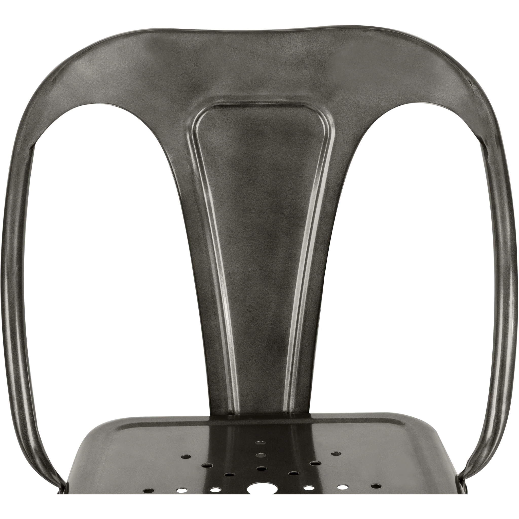 Lot de 2 chaises pour îlot central 67 cm en métal gris anthracite - Indus