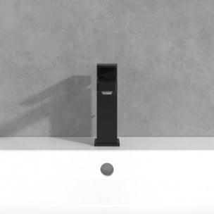 Mitigeur lavabo Architectura Square avec tirette Noir mat