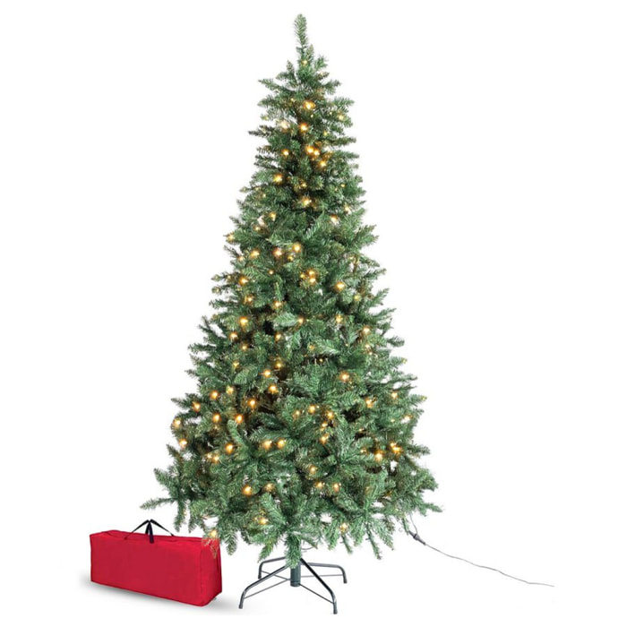 Albero di Natale sintetico verde da 150 cm con led