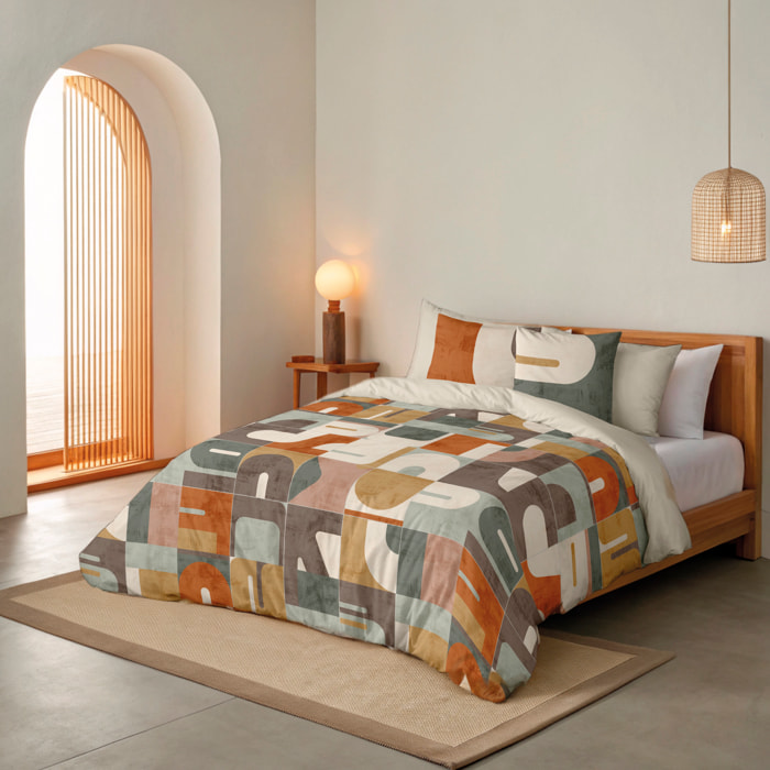 Naturals - Funda Nórdica Estampada 2/3 piezas - 100% Algodón - Puzzle